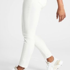 Express Brand White Skinny Mid Rise Jeans